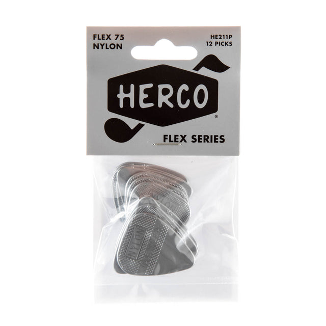 Herco Flex Series guitar pick packaging with picks inside on a white background