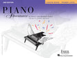 The image shows the cover of "Piano Adventures: The Basic Piano Method, 2nd Edition, Primer Level" by Nancy and Randall Faber. It features a grand piano with wings and colorful musical notes floating above, symbolizing a musical journey. Published by Faber Piano Adventures and Hal Leonard, this beginner-level lesson book is popular in piano education and widely used by piano teachers.