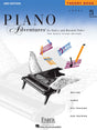 The image shows the cover of "Piano Adventures Theory Book Level 2A" (2nd Edition) by Nancy and Randall Faber, part of "The Basic Piano Method" series. The cover features a grand piano with wings, colorful musical notes, and a blue gradient background with staff lines. This theory book supports piano lessons with writing exercises, games, and ear- and eye-training, aimed at students beyond beginner level.