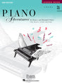 The image shows the cover of "Piano Adventures" 2nd Edition Level 3A Lesson Book by Nancy and Randall Faber. It features a grand piano with wings and floating musical notes, symbolizing creativity and musical learning. The teal-to-white gradient background highlights the book, published by Faber Piano Adventures and distributed by Hal Leonard, designed for intermediate-beginner piano students.