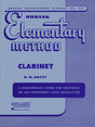The image shows the cover of "Rubank Elementary Method for Clarinet" by N.W. Hovey, part of the Rubank Educational Library (No. 34) published by Hal Leonard. Designed for beginner clarinet students, it offers fundamental exercises and instruction for individual or group learning. The cover features a purple/blue color scheme and the distinctive Rubank logo, typical of this well-known music education series.