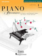 The image shows the cover of the Faber Piano Adventures "Performance Book Level 4, 2nd Edition" by Nancy and Randall Faber, published by Hal Leonard. It features a grand piano with wings surrounded by red flowers against a gradient orange-to-white background. A green banner in the top right reads "Performance Book." This is part of the Basic Piano Method series for intermediate students.
