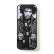 Jimi Hendrix pick tin on a white background
