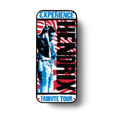 Jimi Hendrix 'Tribute Tour' pick tin on a white background