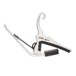 A silver Kyser capo with Milton Kyser signature on a white background