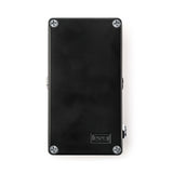 The back of the MXR Rockman guitar pedal. The back is fastened by four silver screws.