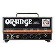 The image shows an Orange Dark Terror guitar amplifier head, a compact, low-wattage tube amp with switchable 7W/15W power, volume, shape, and gain controls, a standby switch, and an input jack. Featuring classic Orange styling with a black chassis and orange logo, it delivers high-gain, warm British tones ideal for recording and small venues.