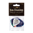 Pack of Jim Dunlop guitar picks with packaging on a white background