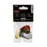 Dunlop guitar pick variety pack with picks inside - package is displayed on a white background