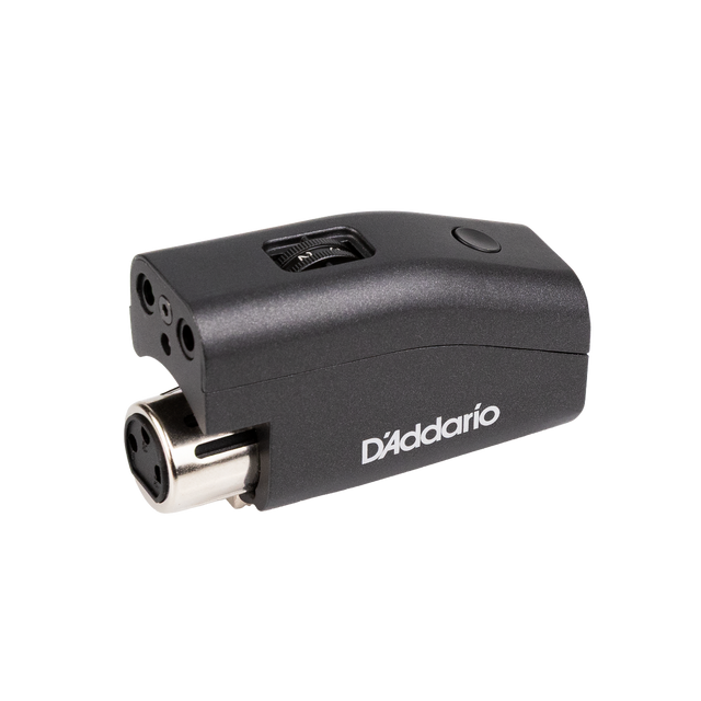 D'Addario microphone adapter on a white background