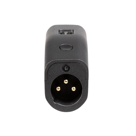 A D'Addario mic adaptor on  a white background