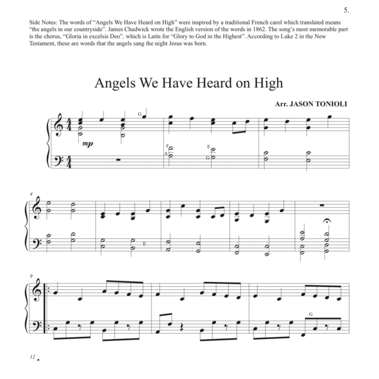 A Christmas Gift - New Age Piano Book - Jason Tonioli