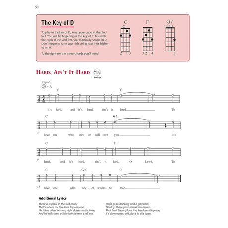 Music sheet with chords and lyrics on a white background