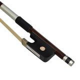Anton Breton Cello bow with brown frog and white hair on a white background