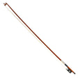 Anton Breton 1/2 size Violin bow with brown stick and white hair on a white background