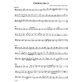 Sheet music for Chorale No. 2 by Johann Sebastian Bach on a white background