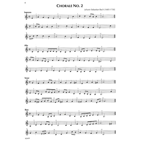 Trumpet Sheet music for Chorale No. 2 by Johann Sebastian Bach on a white background