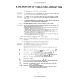 Explanation of Tablature and Rhythm page from the book Back-up Banjo.