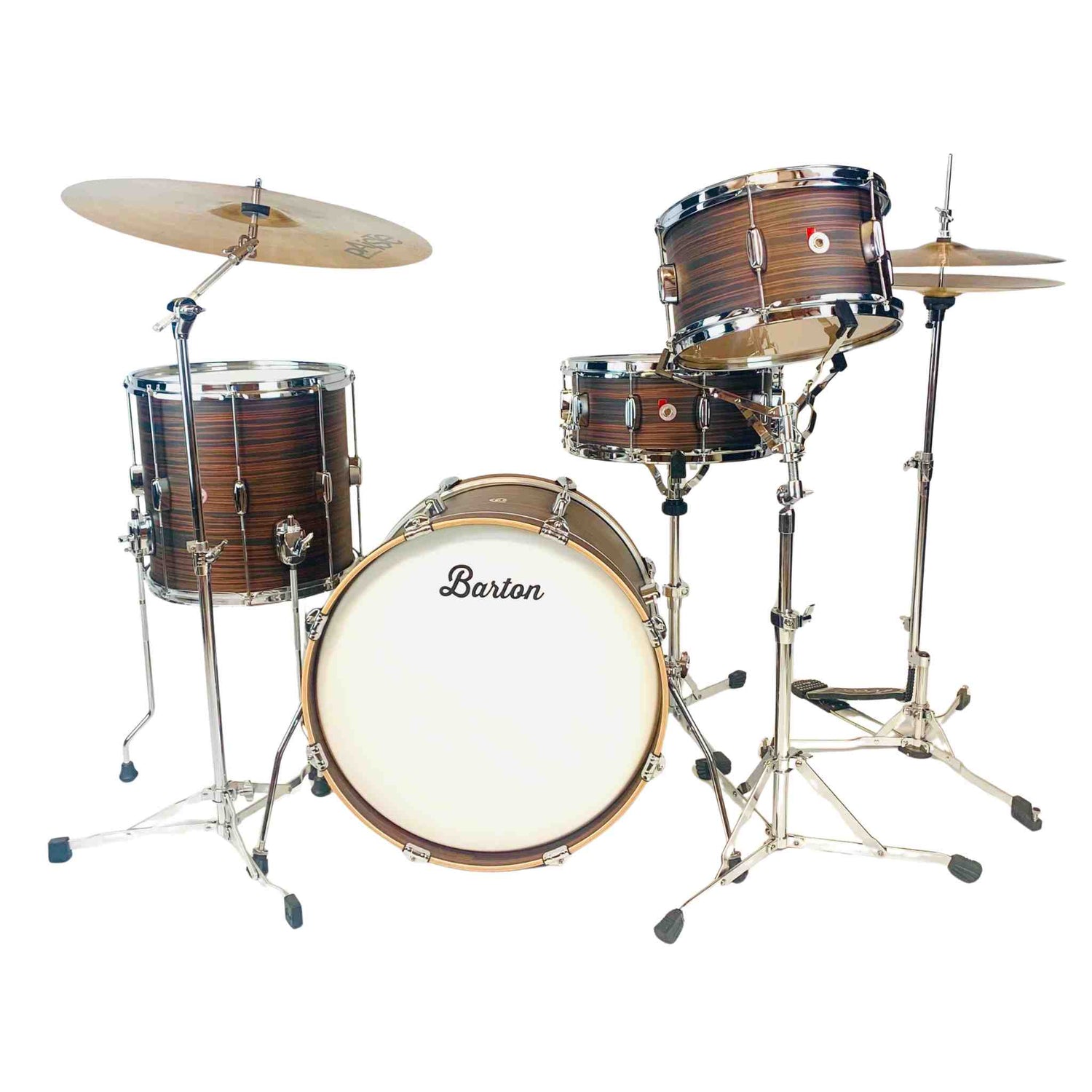 Barton Essential Birch Drum Kit - 3-Piece - Tigerwood Bartex