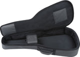 The image shows an open black violin case with padded interior protection. It features a violin-shaped compartment for the instrument, a padded section for bows, small accessory pockets, a zipper closure, and an exterior carrying handle. This soft or semi-hard gig bag is designed to safely transport and protect the violin and its accessories.