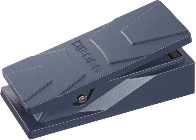 The image shows a dark gray or black BOSS sustain pedal (damper pedal) for digital pianos and keyboards. It has a sturdy rectangular design with a non-slip base and connects via a cable, likely a 1/4" jack. When pressed, it sustains notes like the right-hand pedal on acoustic pianos, allowing notes to ring after keys are released for a more expressive playing experience.