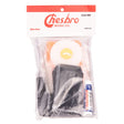 The image shows the Chesbro Music Co. Care Kit for Alto Saxophone (model CMKIT-AS), a maintenance set for cleaning and caring for alto saxophones. It includes cleaning swabs, brushes, a polishing cloth, small bottles likely for solutions or cork grease, and other saxophone-specific tools, all packaged in a clear plastic bag. This kit helps saxophonists keep their instrument clean and in good playing condition.