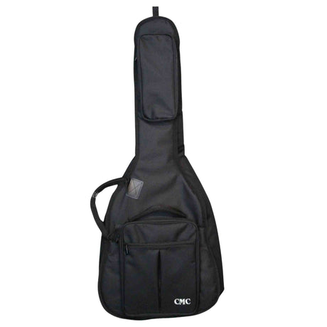 Black guitar bag with 'CMC' branding on a white background
