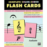 Book cover of 'Complete Color-Coded Flash Cards for All Beginning Music Students' by Andante.