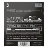 Backside of packaging for D'Addario ECB81S bass strings with product details