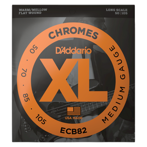 Packaging for D'Addario ECB82 bass strings with brand details