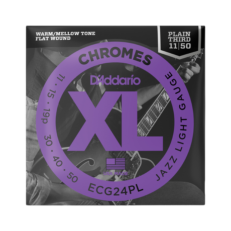 Packaging for D'Addario ECG24 electric guitar strings with product details