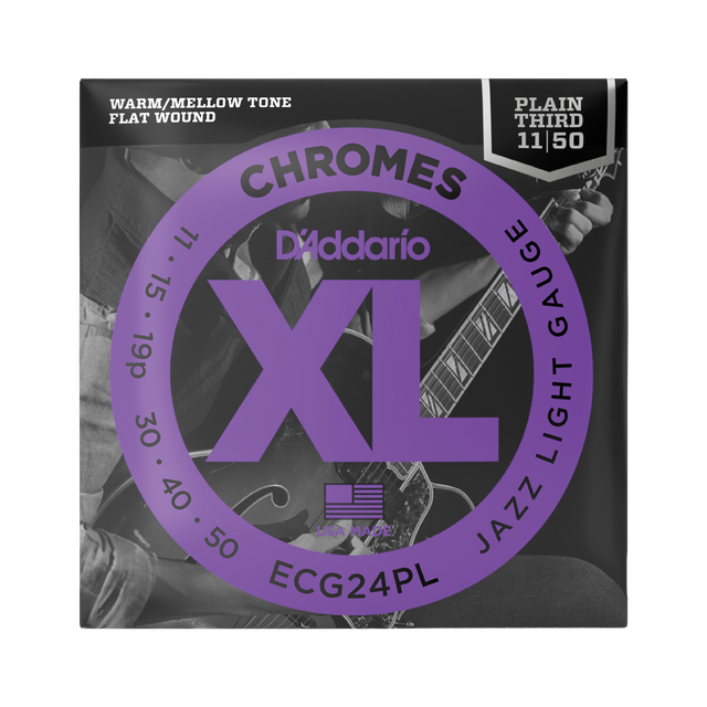 Packaging for D'Addario ECG24 electric guitar strings with product details