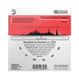 Backside of packaging for D'Addario EJ24 guitar strings with product details