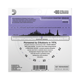 Backside of packaging for D'Addario EJ26 guitar strings with product details including string gauge