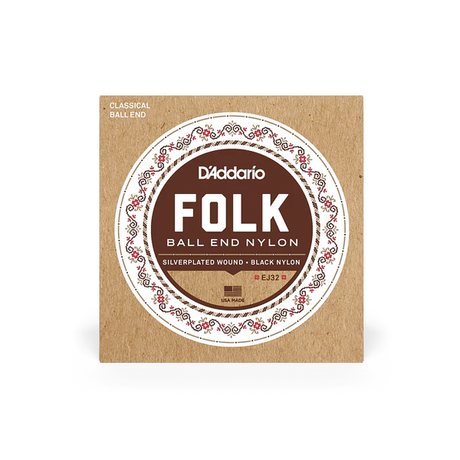 Packaging for D'Addario EJ32 Folk Nylon strings
