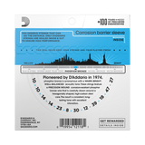 Backside of packaging for D'Addario EJ38 12-string guitar strings. Brand details are included along with string gauges