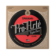 D'Addario Pro.Arté Nylon Core EJ49 classical guitar strings packaging, featuring a black and red circular logo on a beige ornate background.