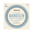 D'Addario 8-string mandolin string box cover for Phosphor Bronze, light loop end, size EJ73, featuring a cream background with blue and gray circular graphics.