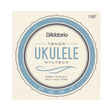 Package for D'Addario EJ88T tenor ukulele strings with a cream colored background and light blue circle design with product details.
