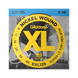 Packaging for D'Addario EXL125 electric guitar strings with brand and product details.