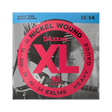 Packaging for D'Addario EXL145 electric guitar strings with brand and product details.