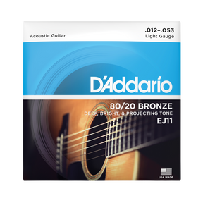 Packaging for D'Addairo EJ11 80/20 Bronze guitar strings