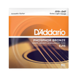 Packing for D'Addario EJ15 bronze guitar strings with brand details