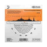 The backside of packaging for D'Addario EJ15 guitar strings with product details including string gauges