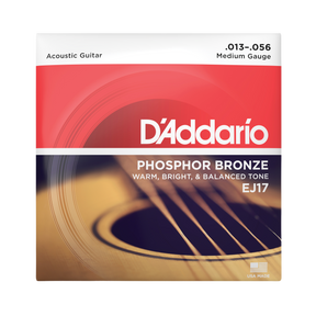 Packaging for D'Addario EJ17 guitar strings with brand details