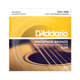 D'Addario EJ19 Phosphor Bronze Acoustic Guitar Strings - Light Top/Medium Bottom (12-56)