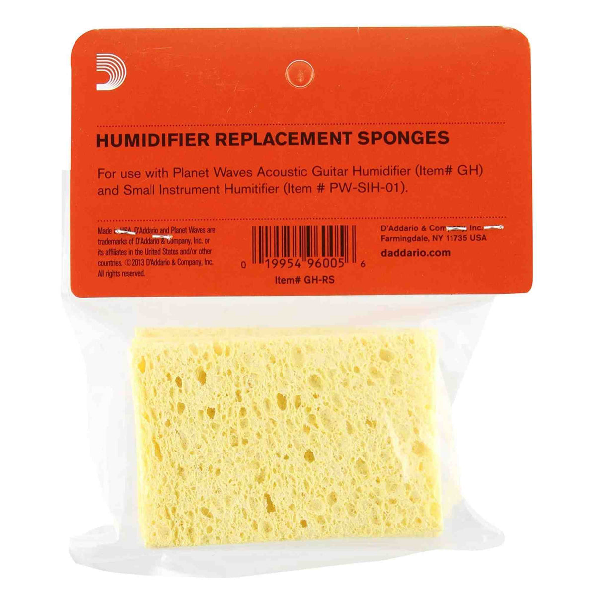 D'Addario Planet Waves Acoustic Guitar Humidifier Replacement Sponges  GH-RS - 3-Pack
