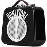 Black Honeytone guitar amplifier on a white background