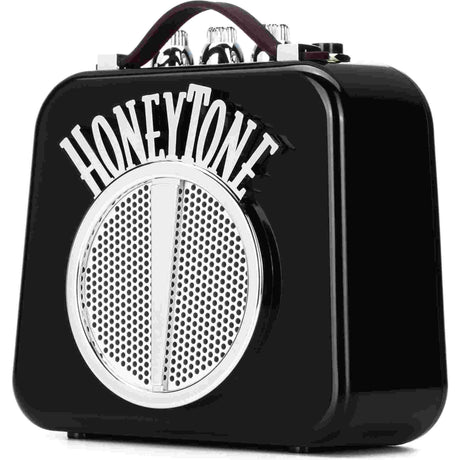 Black Honeytone guitar amplifier on a white background