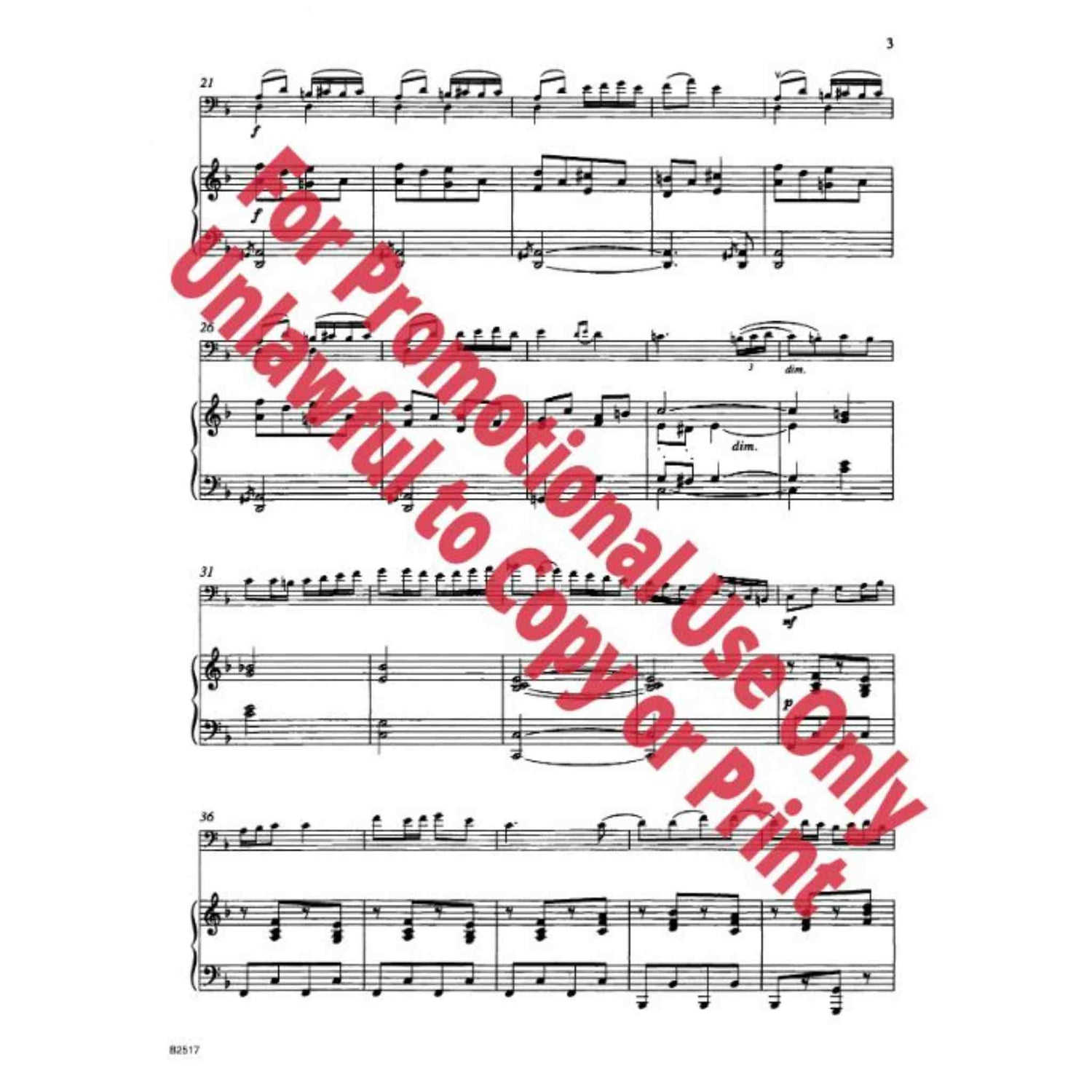 Danse Rustique - Opus 20, No. 5 - Cello Solo - Piano